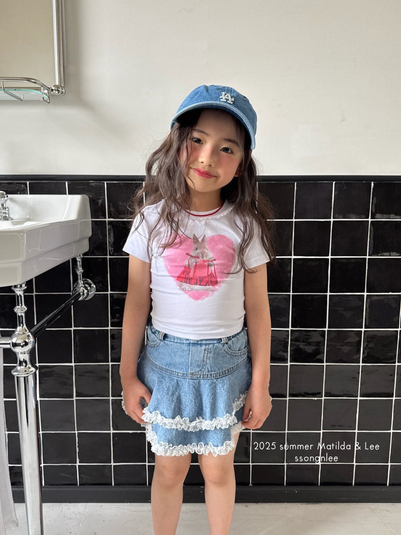Matilda & Lee - Korean Children Fashion - #designkidswear - Lace Bunny Tee - 4