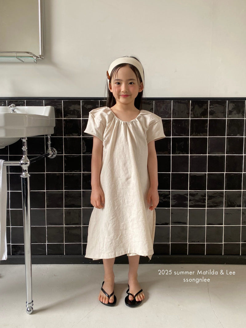 Matilda & Lee - Korean Children Fashion - #discoveringself - Linen Puff Dress