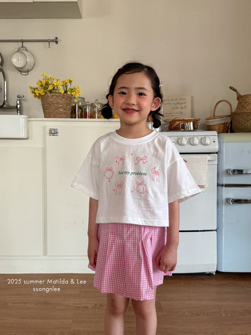 Matilda & Lee - Korean Children Fashion - #fashionkids - Ribbon Check Skirt Set - 5
