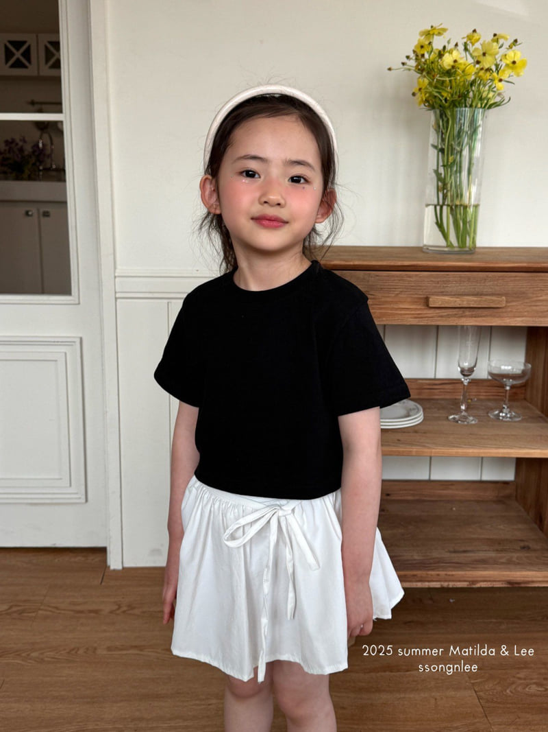 Matilda & Lee - Korean Children Fashion - #fashionkids - Minimal Embroidery Crop Tee - 7