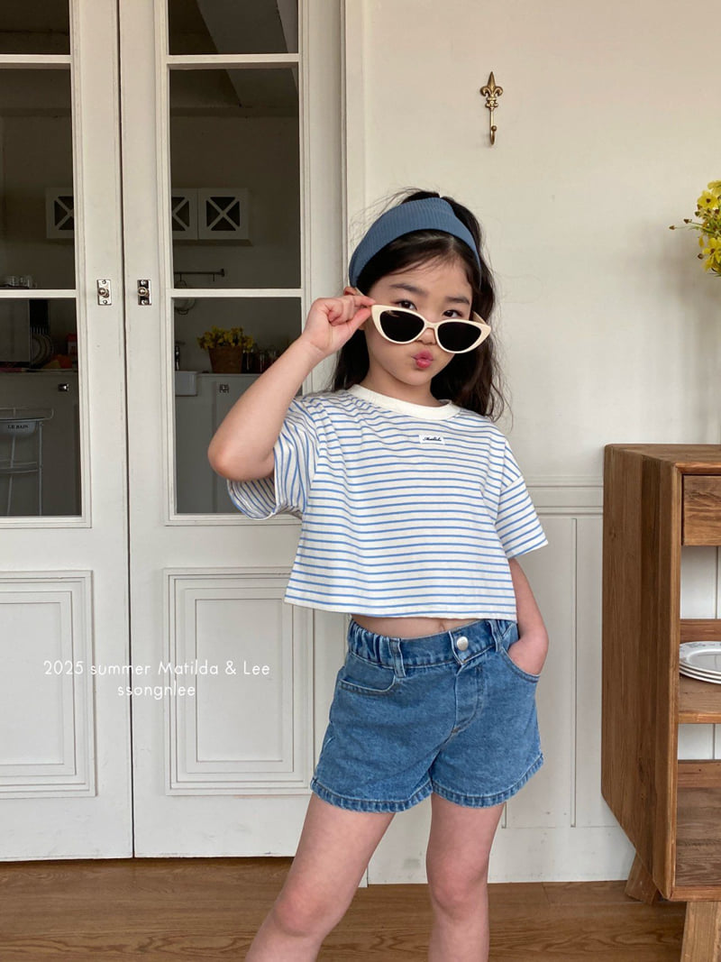 Matilda & Lee - Korean Children Fashion - #discoveringself - Matilda Line Crop Tee - 4