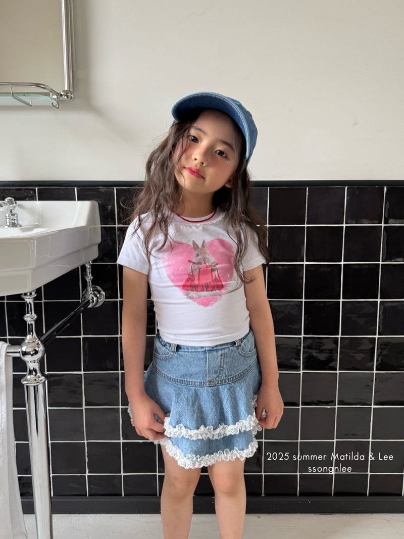 Matilda & Lee - Korean Children Fashion - #fashionkids - Lace Bunny Tee - 5