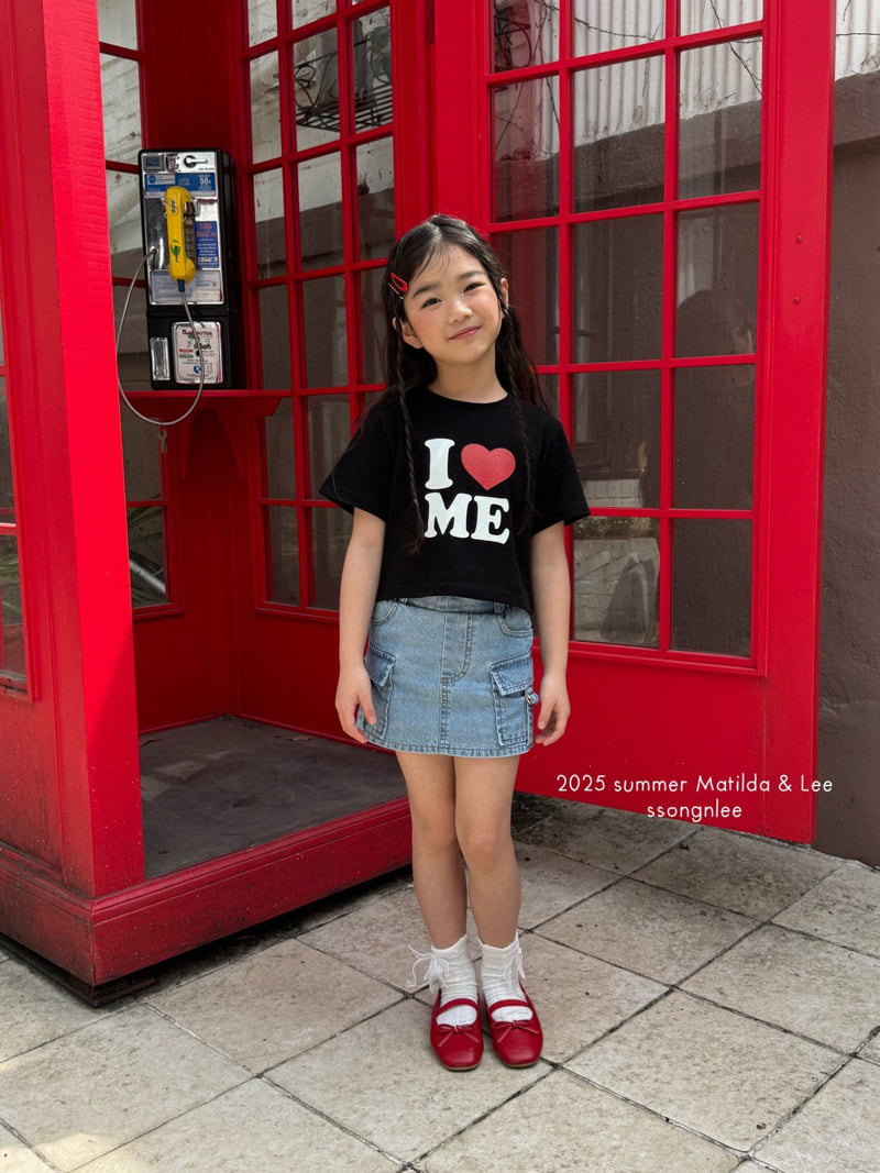 Matilda & Lee - Korean Children Fashion - #kidsshorts - Pearl Crop Love Tee - 5