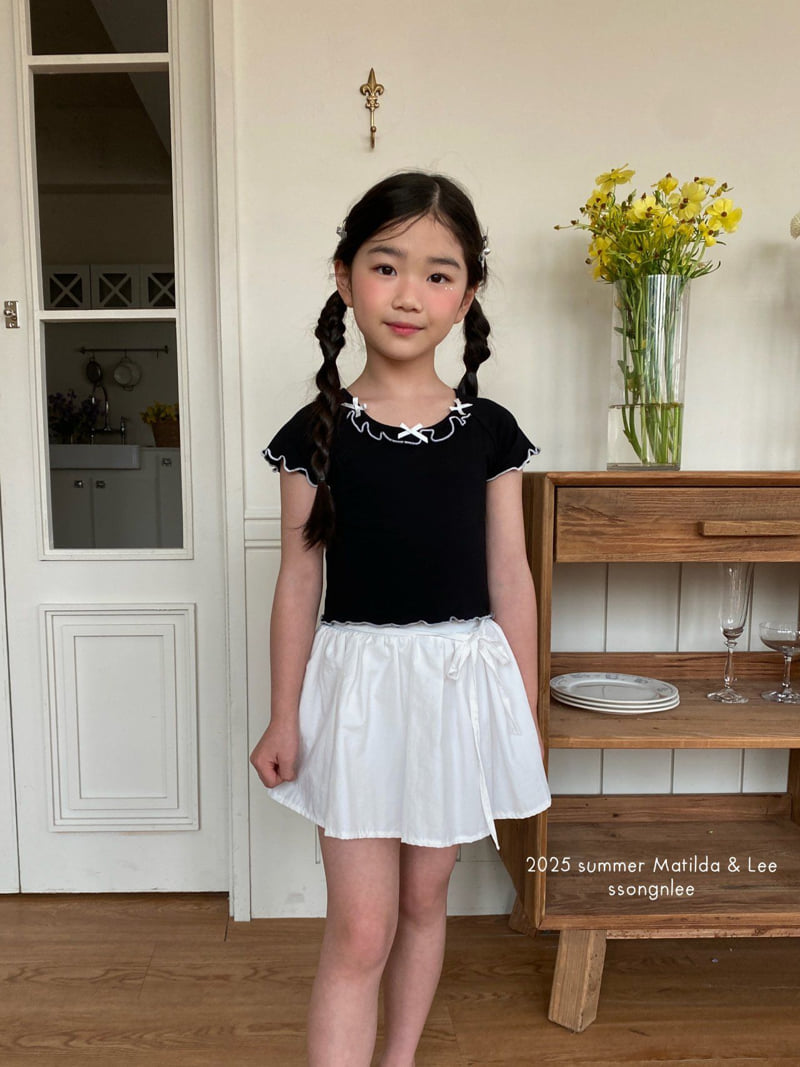 Matilda & Lee - Korean Children Fashion - #kidsshorts - Ruby Ribbon Tee - 3