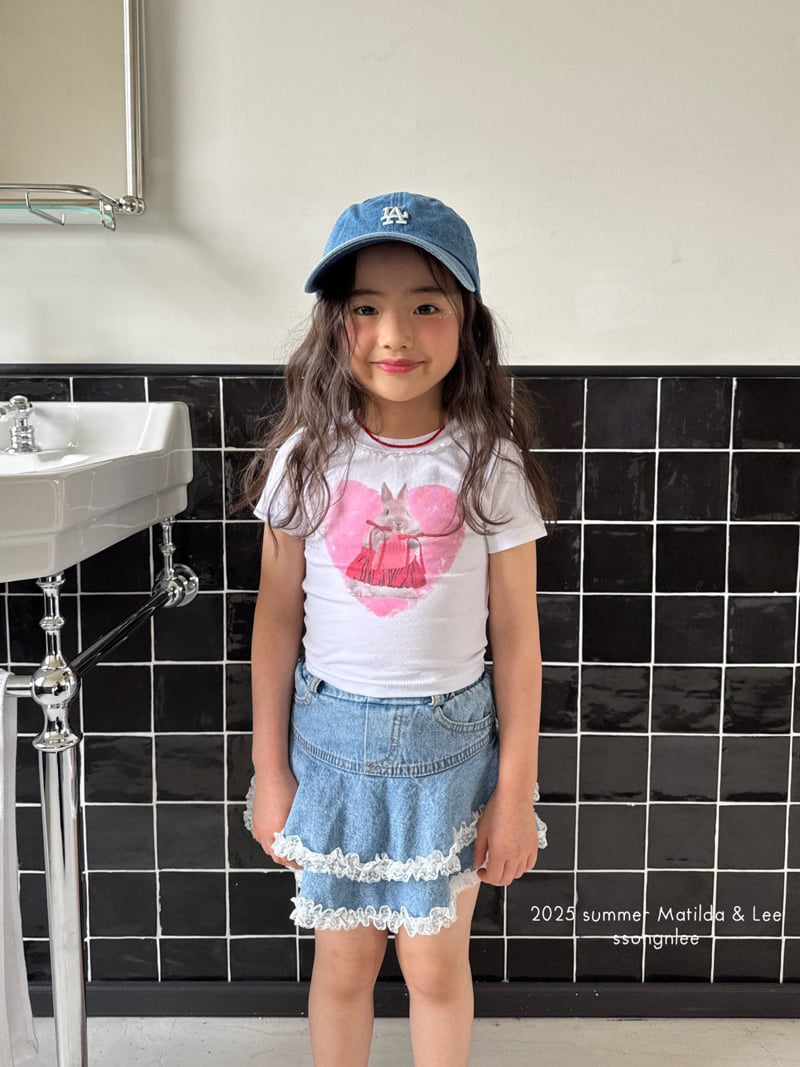 Matilda & Lee - Korean Children Fashion - #kidsshorts - Lace Bunny Tee - 6