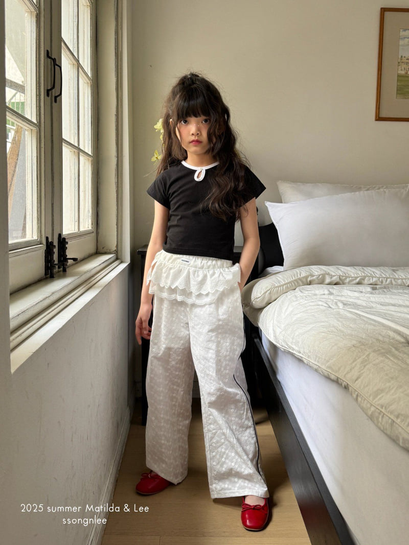 Matilda & Lee - Korean Children Fashion - #kidsstore - Floral Line Pants - 12
