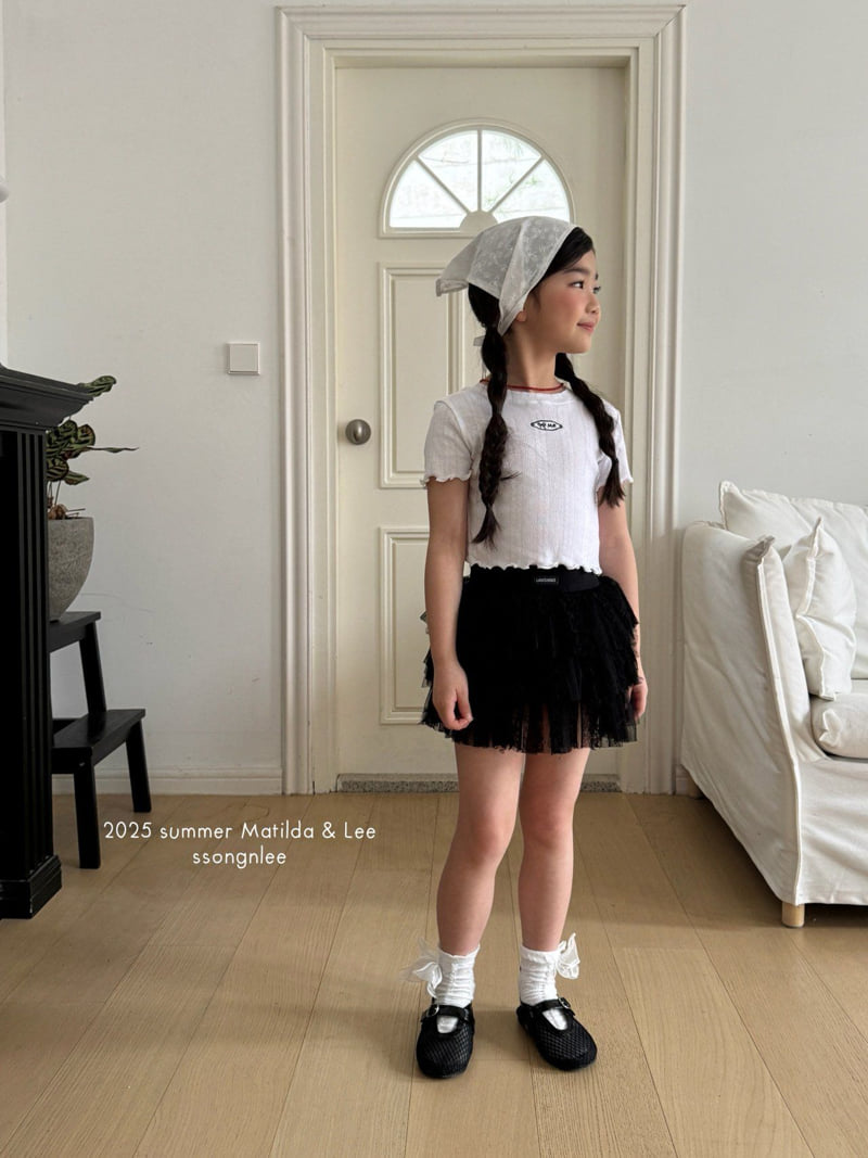 Matilda & Lee - Korean Children Fashion - #kidsstore - Label Lace Skirt - 11