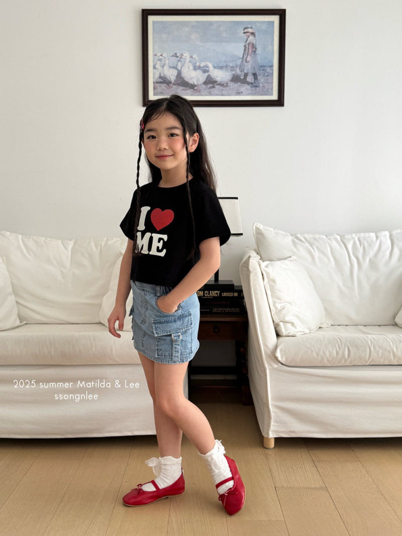 Matilda & Lee - Korean Children Fashion - #kidsstore - Pearl Crop Love Tee - 6