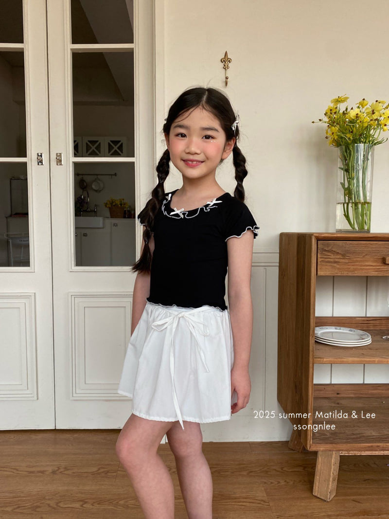 Matilda & Lee - Korean Children Fashion - #kidsshorts - Ruby Ribbon Tee - 4