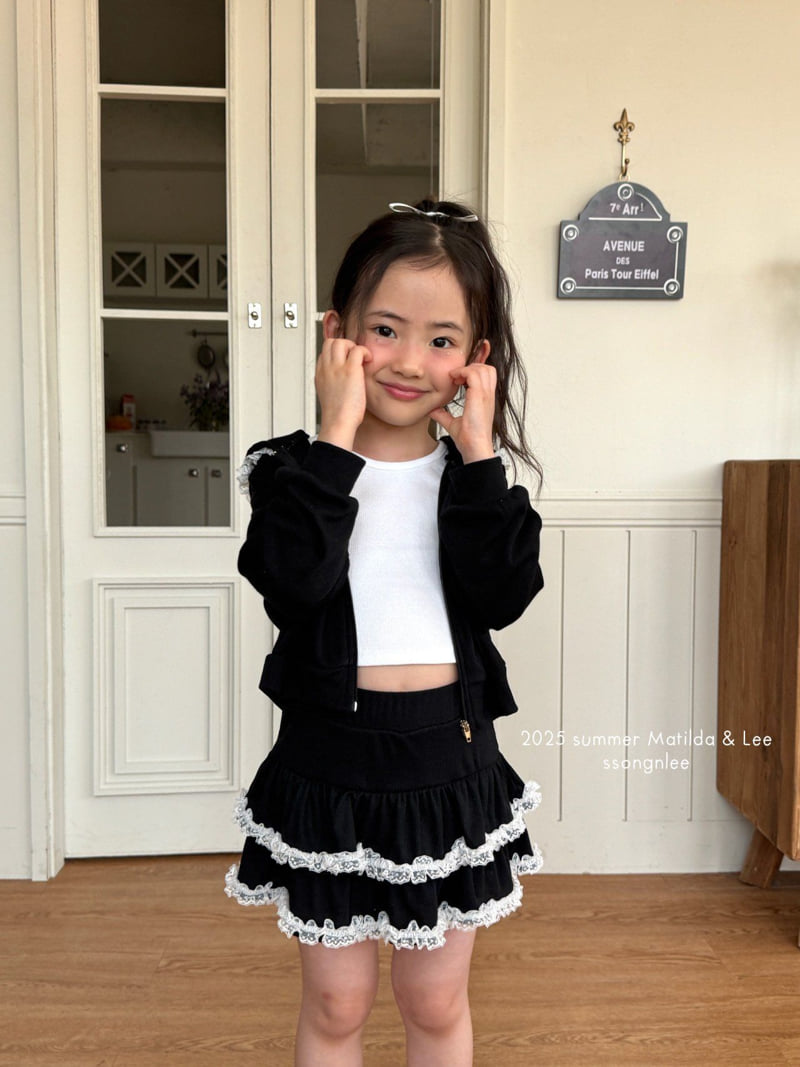 Matilda & Lee - Korean Children Fashion - #kidsstore - Frill Hoodie Zip-up - 3