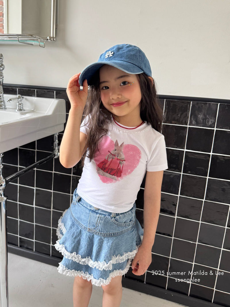 Matilda & Lee - Korean Children Fashion - #kidsstore - Lace Bunny Tee - 7