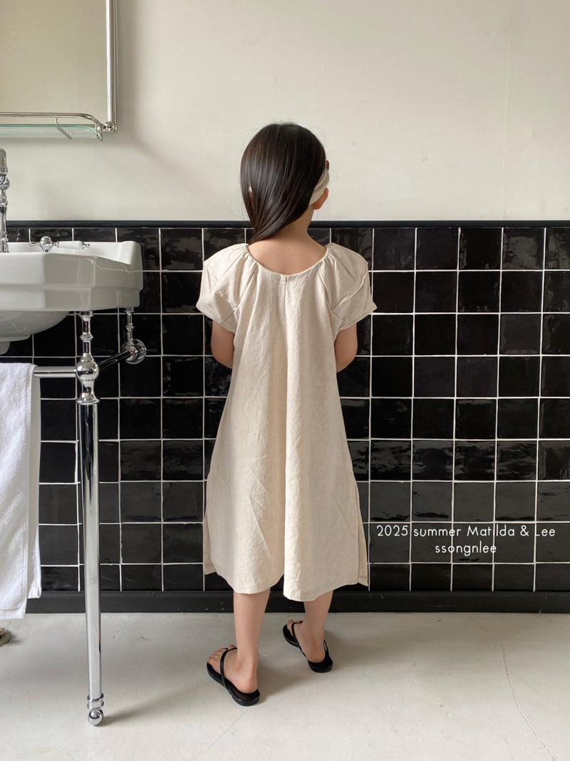 Matilda & Lee - Korean Children Fashion - #kidsshorts - Linen Puff Dress - 4