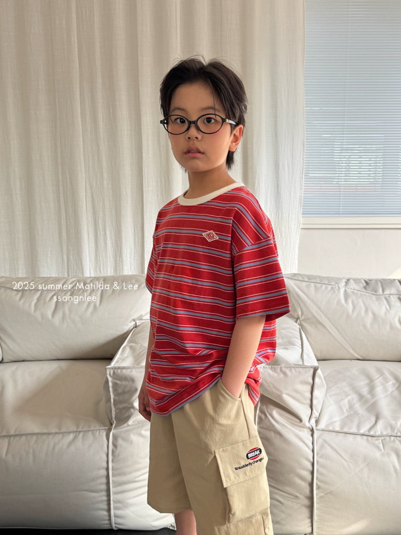 Matilda & Lee - Korean Children Fashion - #kidzfashiontrend - Emblem Stripe Tee - 10