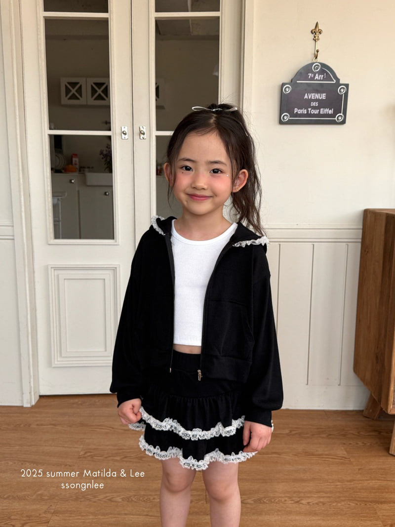 Matilda & Lee - Korean Children Fashion - #kidsstore - Frill Hoodie Zip-up - 4
