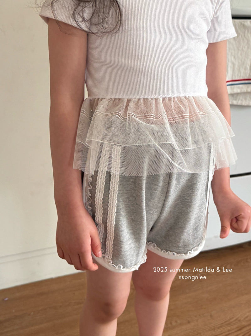 Matilda & Lee - Korean Children Fashion - #kidzfashiontrend - Lace Wrap Shorts