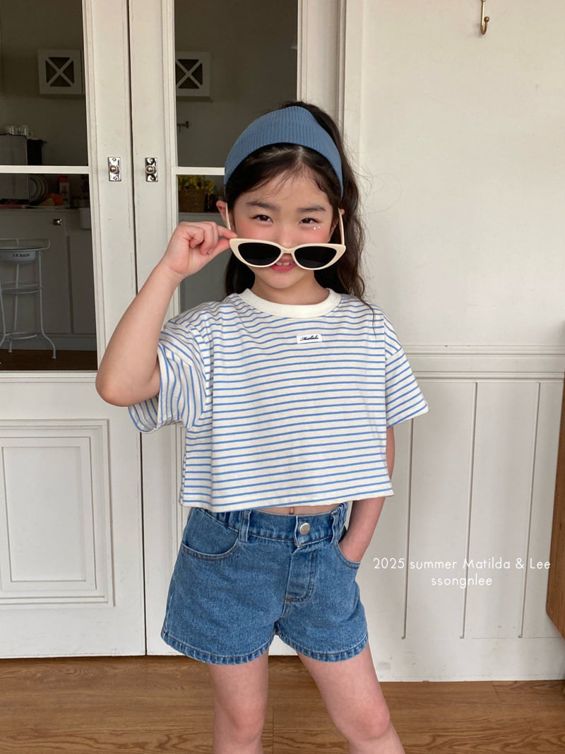 Matilda & Lee - Korean Children Fashion - #kidzfashiontrend - Matilda Line Crop Tee - 7