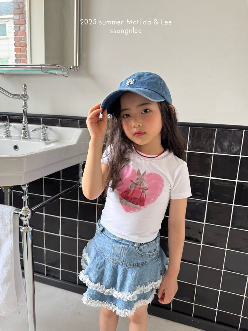 Matilda & Lee - Korean Children Fashion - #kidzfashiontrend - Lace Bunny Tee - 8