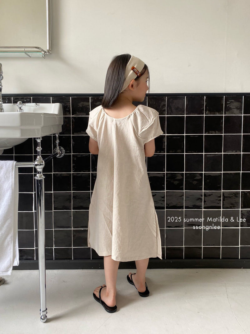 Matilda & Lee - Korean Children Fashion - #kidzfashiontrend - Linen Puff Dress - 5