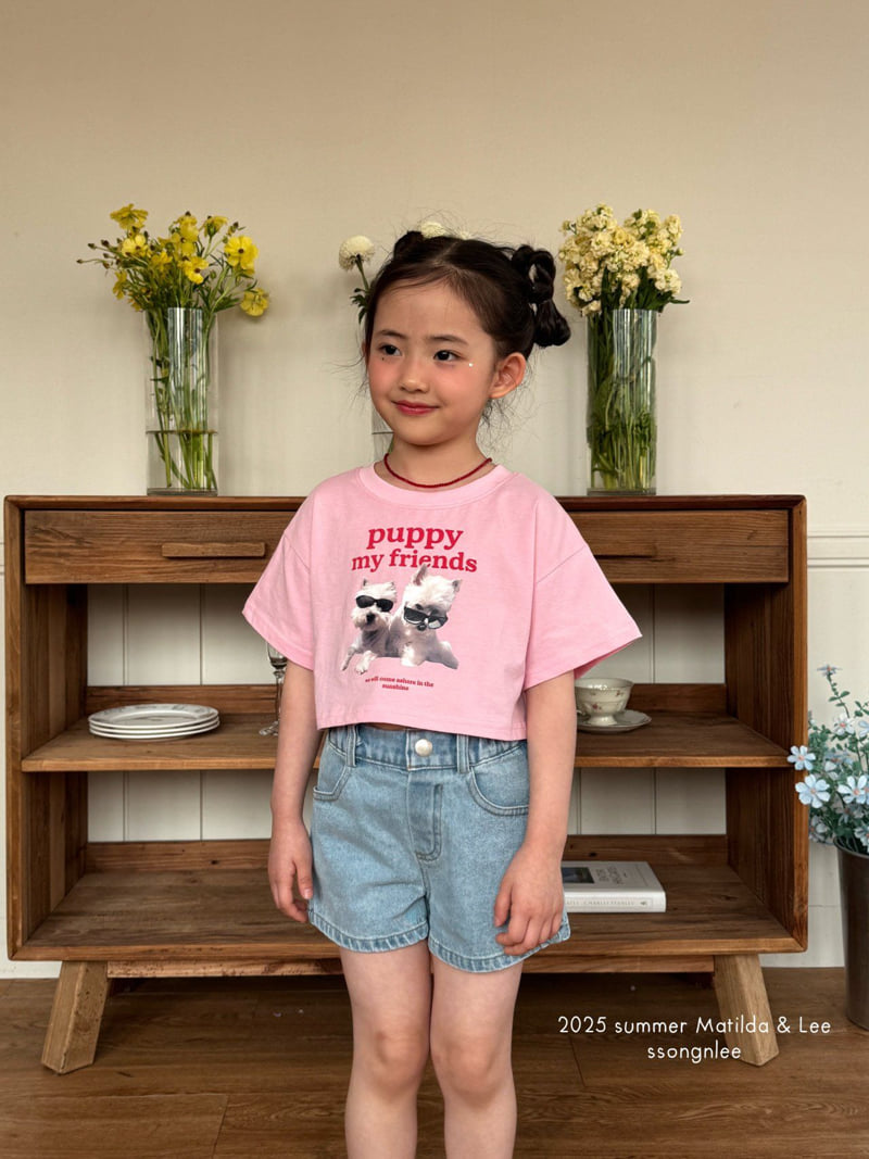 Matilda & Lee - Korean Children Fashion - #littlefashionista - Label Denim Shorts - 11