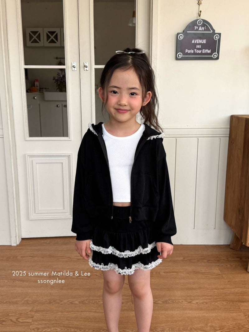 Matilda & Lee - Korean Children Fashion - #littlefashionista - Frill Hoodie Zip-up - 6
