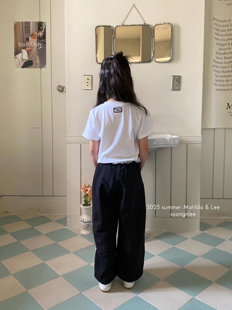 Matilda & Lee - Korean Children Fashion - #littlefashionista - Minimal Embroidery Crop Tee - 12