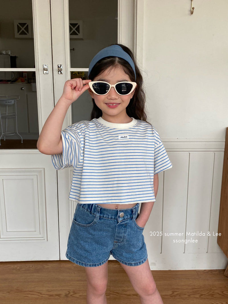 Matilda & Lee - Korean Children Fashion - #littlefashionista - Matilda Line Crop Tee - 9
