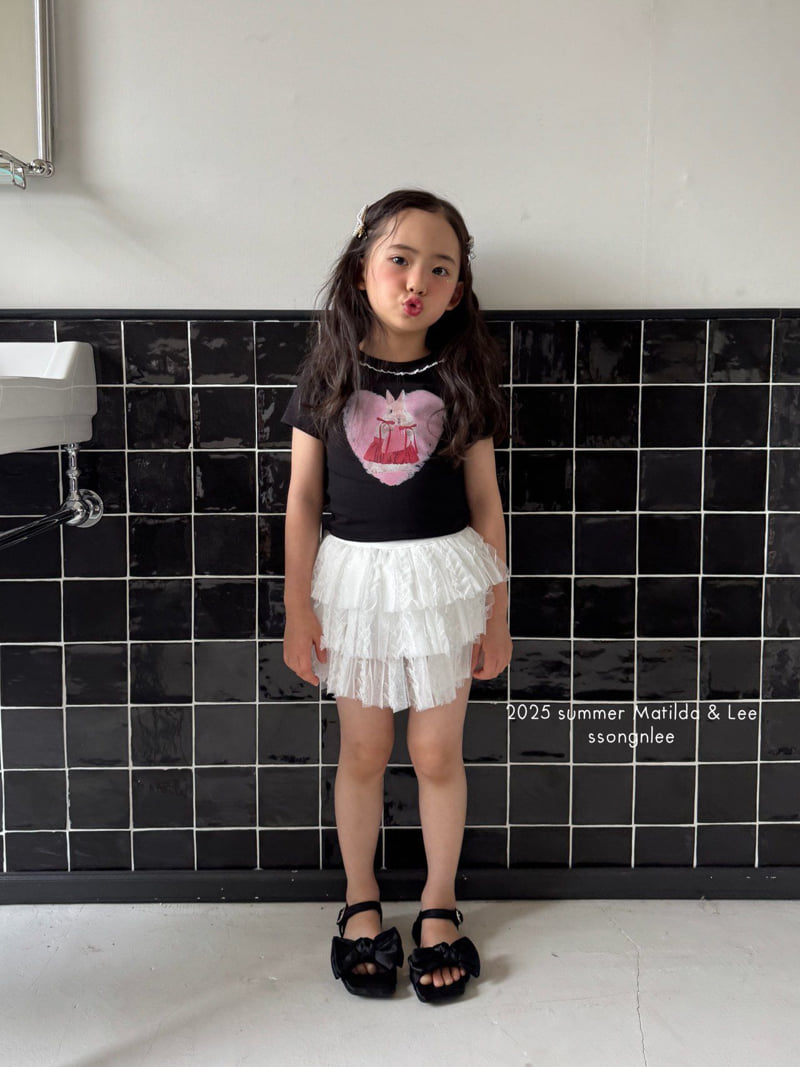Matilda & Lee - Korean Children Fashion - #littlefashionista - Lace Bunny Tee - 10
