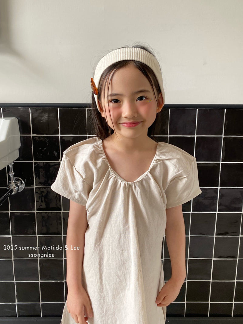 Matilda & Lee - Korean Children Fashion - #littlefashionista - Linen Puff Dress - 7