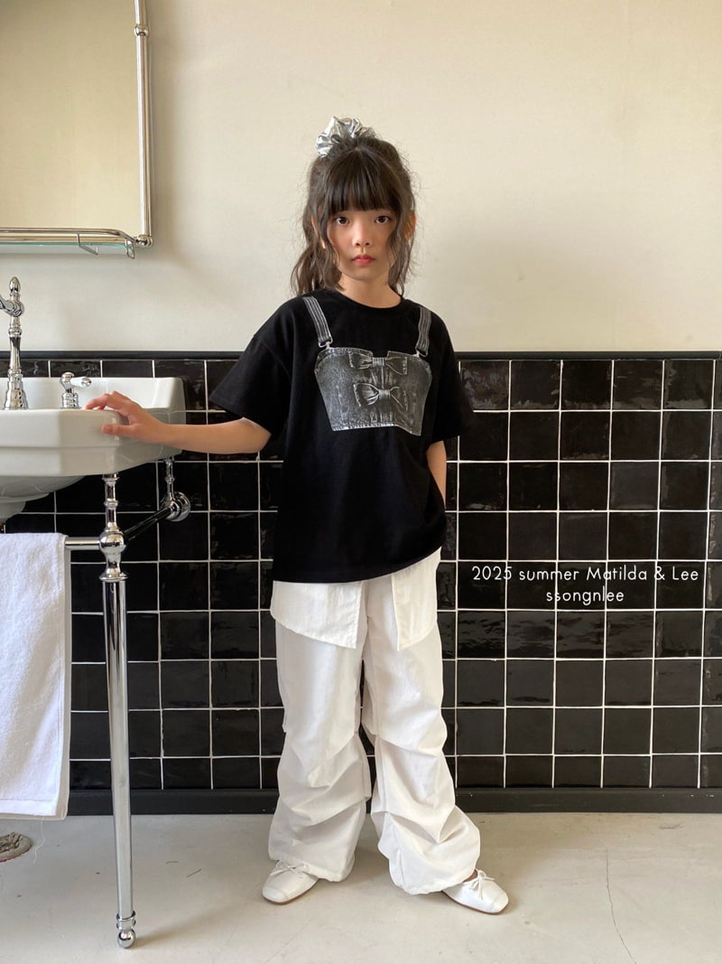 Matilda & Lee - Korean Children Fashion - #littlefashionista - Denim Strap Tee - 4
