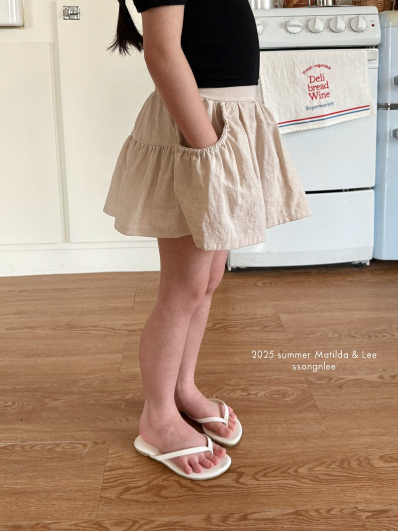 Matilda & Lee - Korean Children Fashion - #magicofchildhood - Linen Shirring Skirt