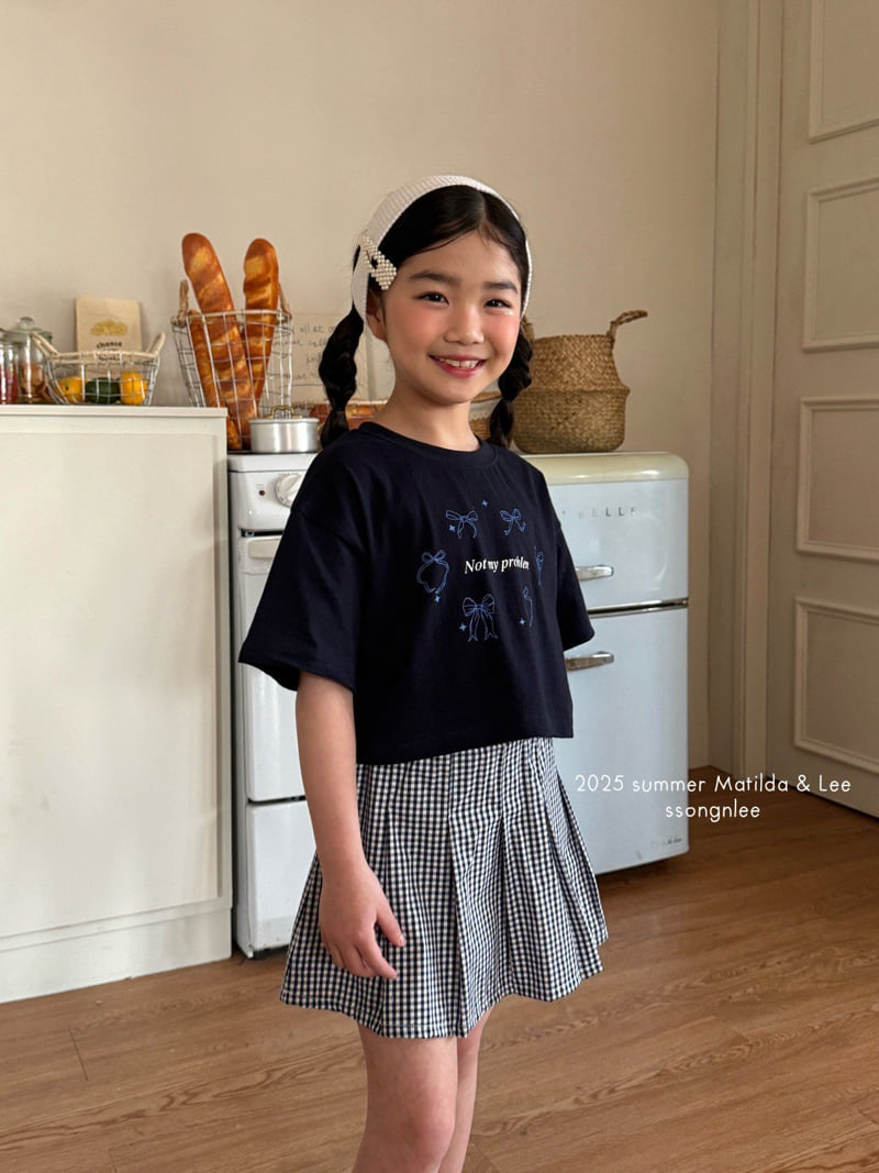 Matilda & Lee - Korean Children Fashion - #magicofchildhood - Ribbon Check Skirt Set - 11