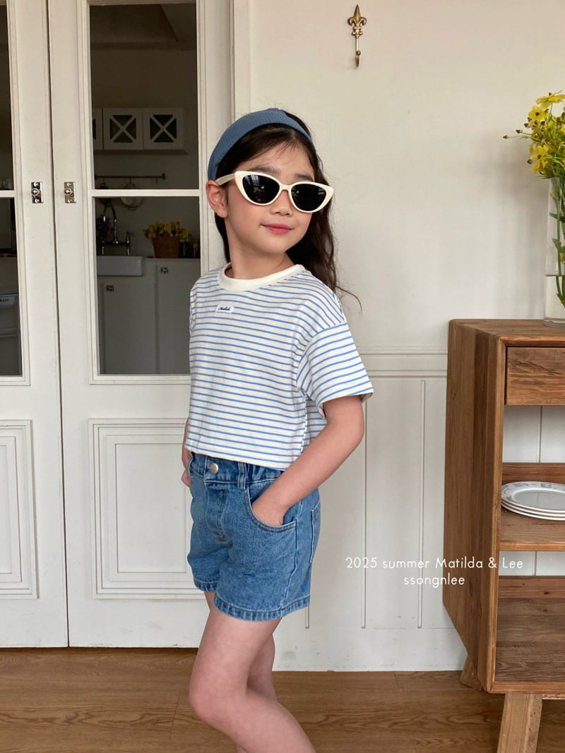 Matilda & Lee - Korean Children Fashion - #magicofchildhood - Matilda Line Crop Tee - 10