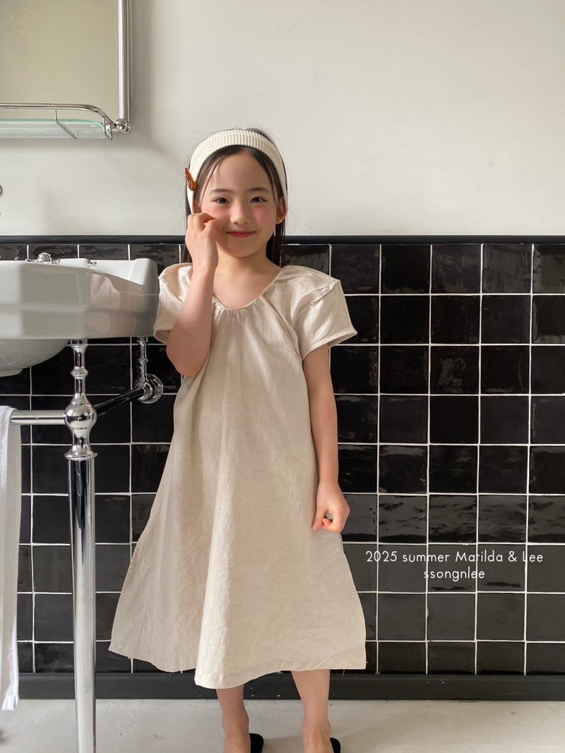 Matilda & Lee - Korean Children Fashion - #magicofchildhood - Linen Puff Dress - 8