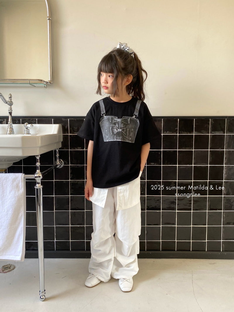 Matilda & Lee - Korean Children Fashion - #minifashionista - Denim Strap Tee - 5