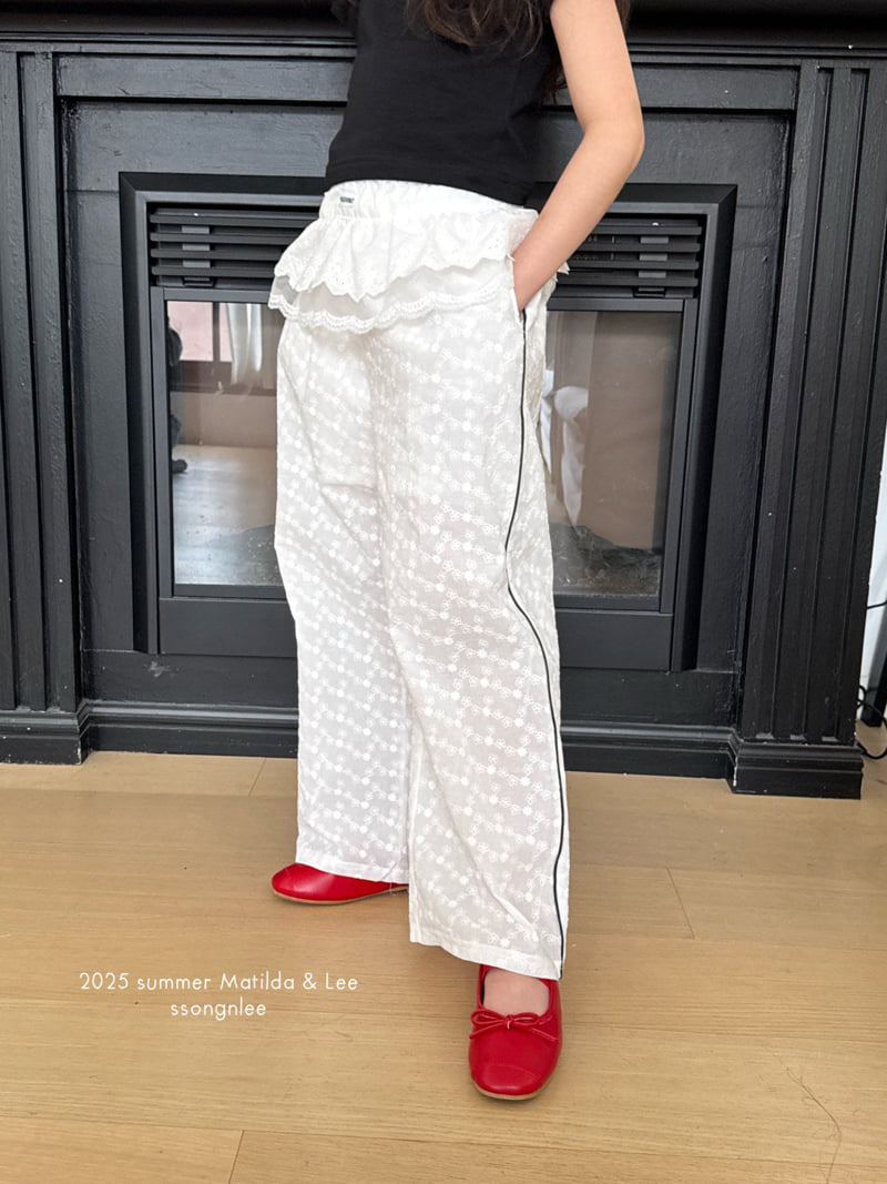 Matilda & Lee - Korean Children Fashion - #minifashionista - Floral Line Pants
