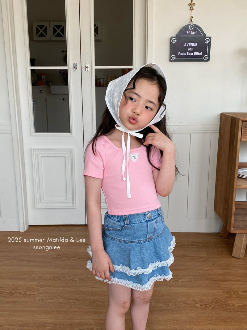 Matilda & Lee - Korean Children Fashion - #magicofchildhood - Triangle Lace Tee - 4