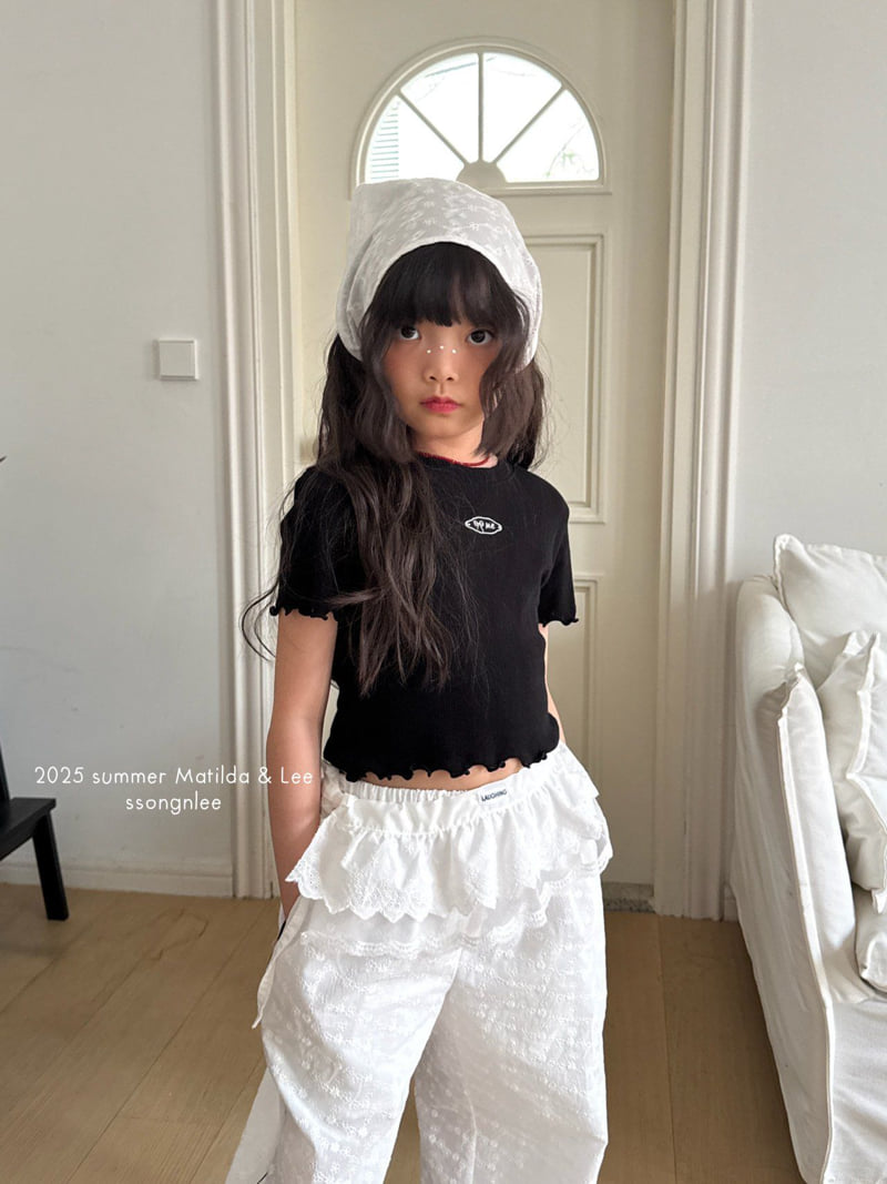 Matilda & Lee - Korean Children Fashion - #minifashionista - Eyelet Ribbon Tee - 12