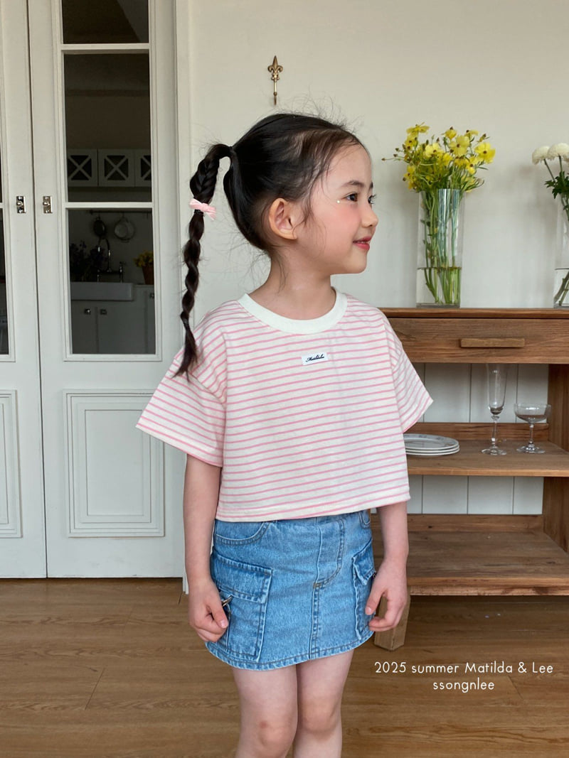 Matilda & Lee - Korean Children Fashion - #minifashionista - Matilda Line Crop Tee - 11