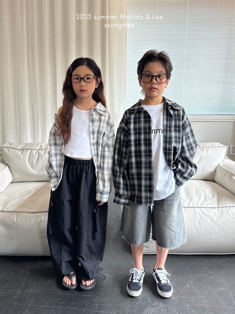 Matilda & Lee - Korean Children Fashion - #prettylittlegirls - Summer Checked Shirt - 3