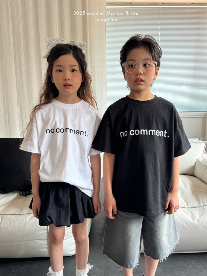 Matilda & Lee - Korean Children Fashion - #prettylittlegirls - No Comment Tee