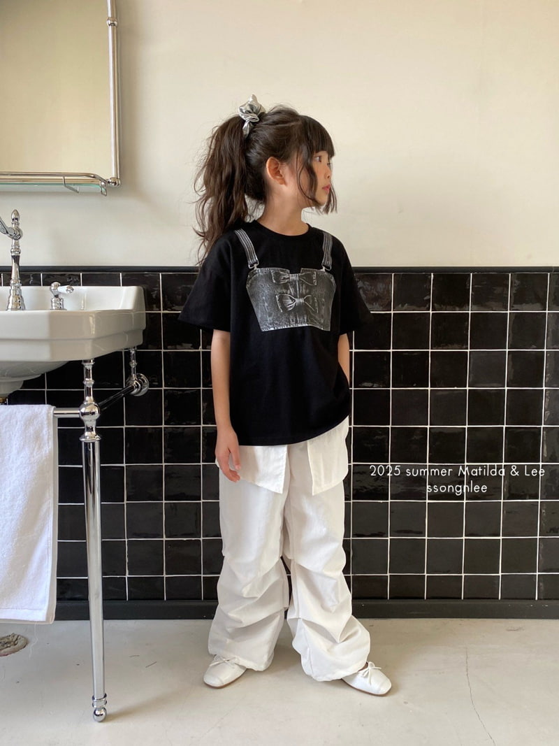 Matilda & Lee - Korean Children Fashion - #prettylittlegirls - Denim Strap Tee - 6