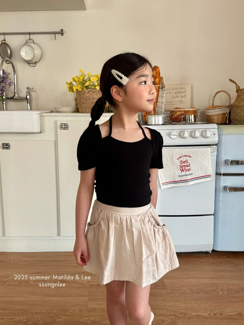 Matilda & Lee - Korean Children Fashion - #prettylittlegirls - Linen Shirring Skirt - 3