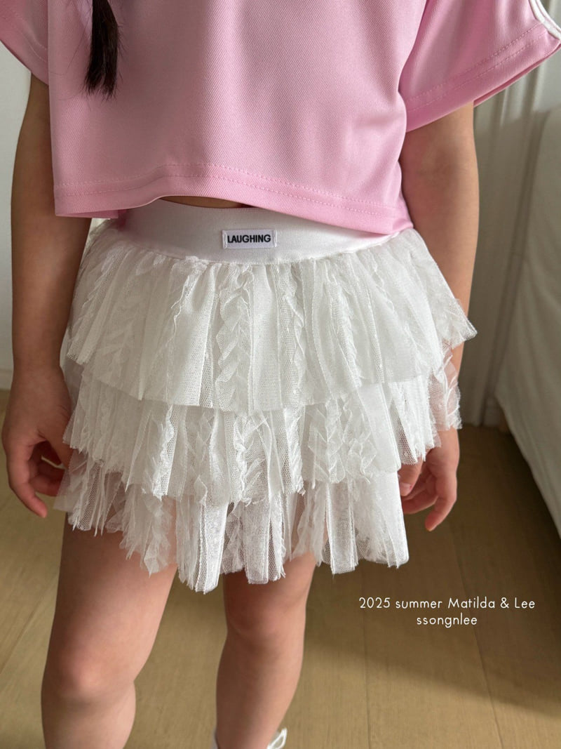 Matilda & Lee - Korean Children Fashion - #prettylittlegirls - Label Lace Skirt