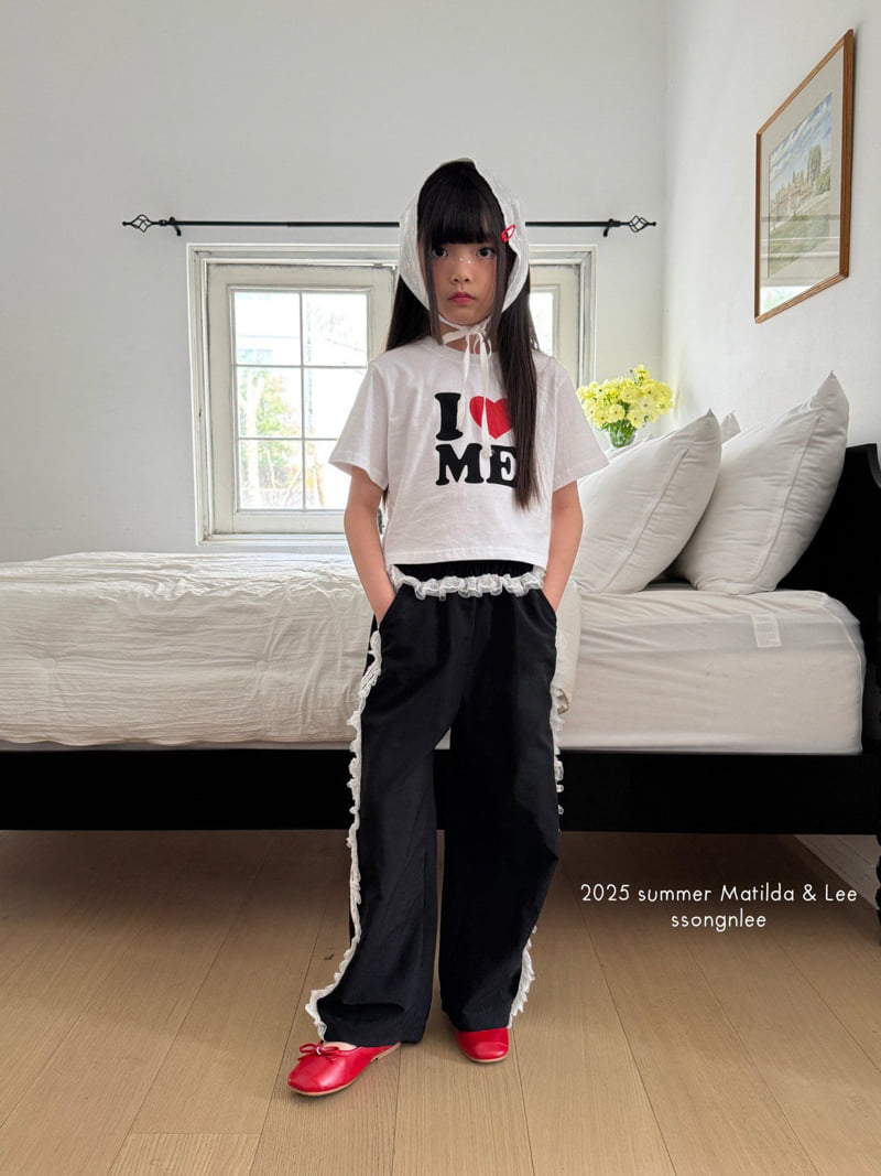 Matilda & Lee - Korean Children Fashion - #prettylittlegirls - Pearl Crop Love Tee - 12