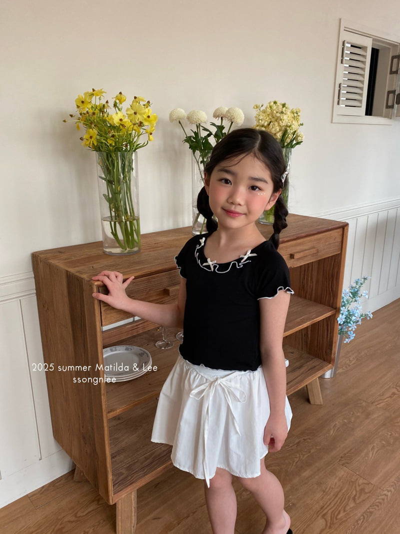 Matilda & Lee - Korean Children Fashion - #prettylittlegirls - Ruby Ribbon Tee - 10