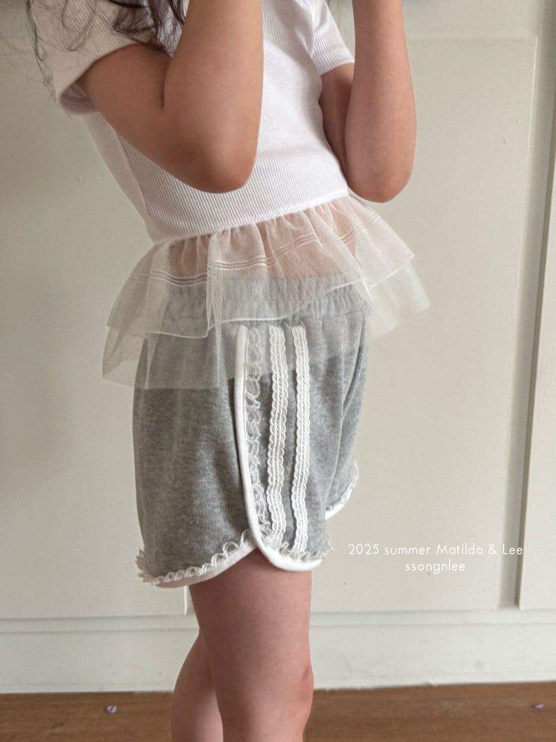 Matilda & Lee - Korean Children Fashion - #prettylittlegirls - Lace Wrap Shorts - 6