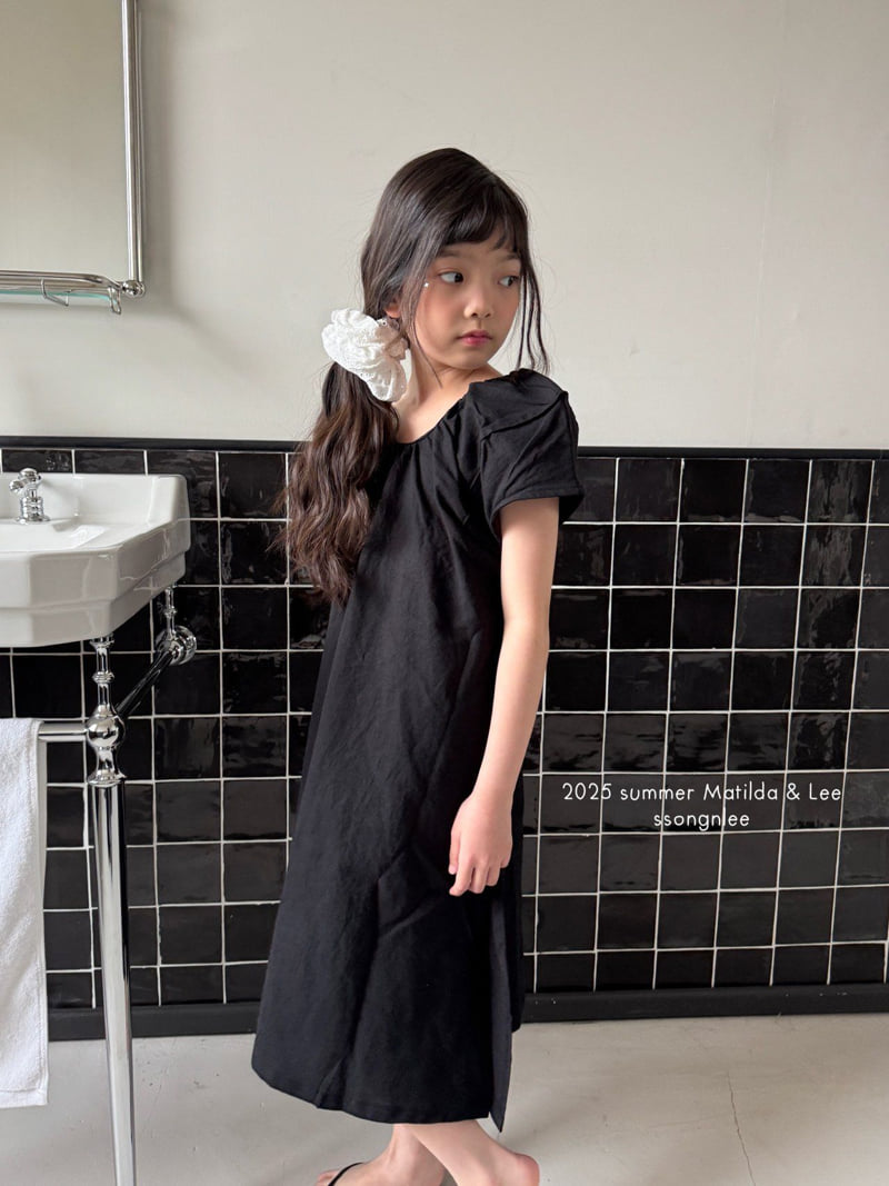 Matilda & Lee - Korean Children Fashion - #prettylittlegirls - Linen Puff Dress - 10