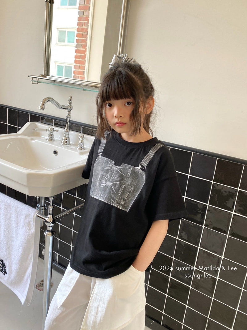 Matilda & Lee - Korean Children Fashion - #stylishchildhood - Denim Strap Tee - 9