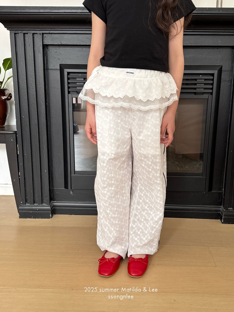 Matilda & Lee - Korean Children Fashion - #stylishchildhood - Floral Line Pants - 5