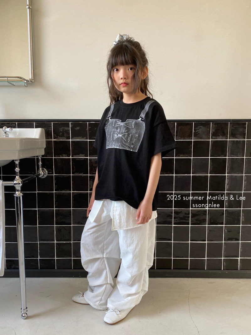 Matilda & Lee - Korean Children Fashion - #todddlerfashion - Denim Strap Tee - 7